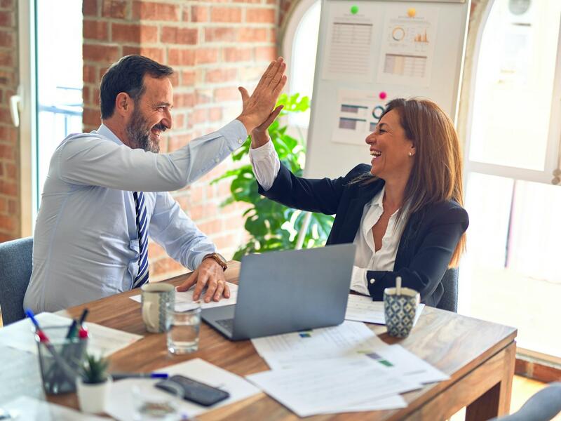 Small business team at work